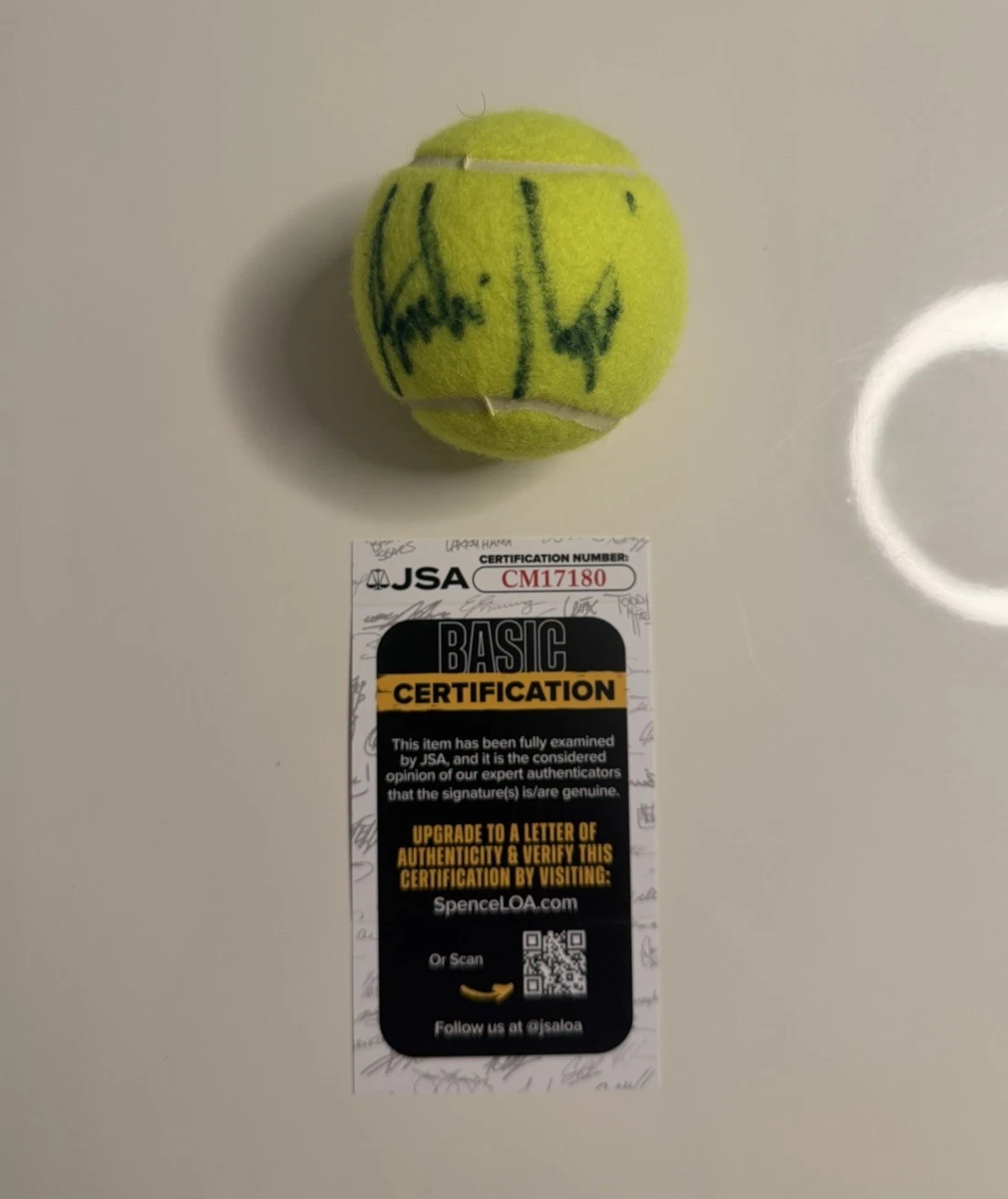 Andre Agassi Autographed Penn Tennis Ball Star JSA COA