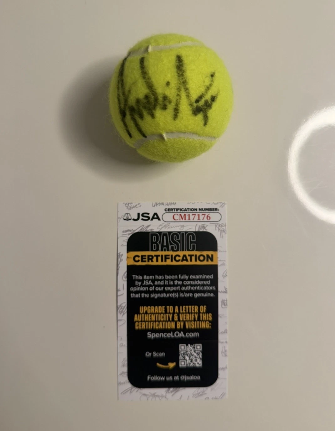 Andre Agassi Autographed Penn Tennis Ball Star JSA COA