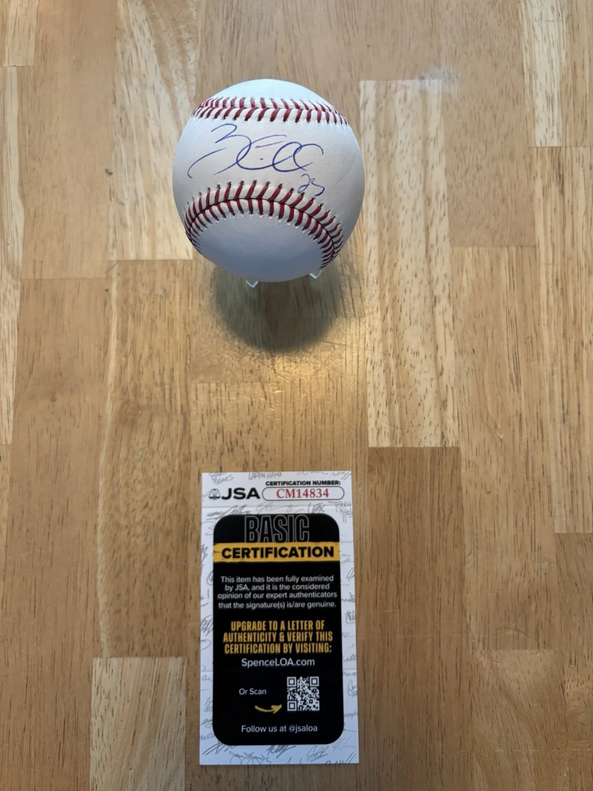 Zac Gallen Signed Autographed Baseball. Az Diamondbacks JSA COA