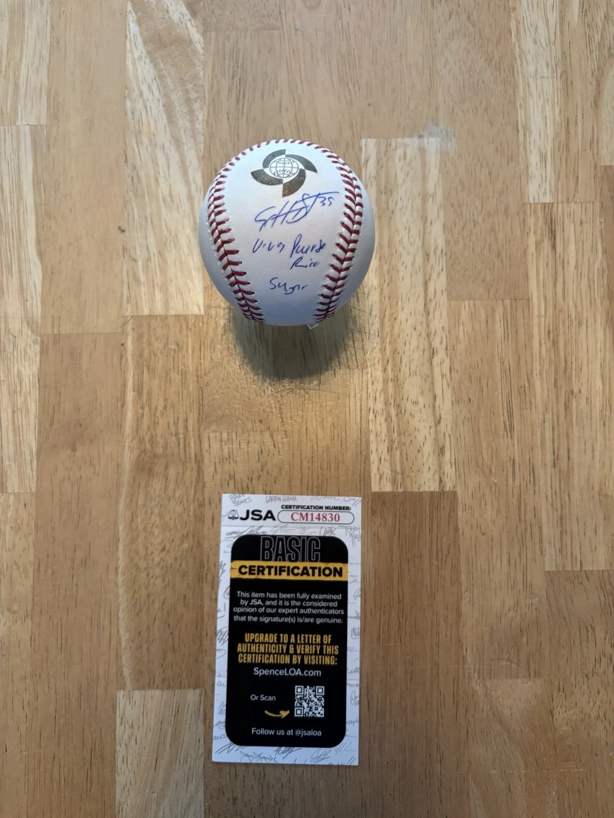 Edwin Diaz Signed Autographed Multi Inscribed  2017 Wbc Ball. Jsa Coa Rare