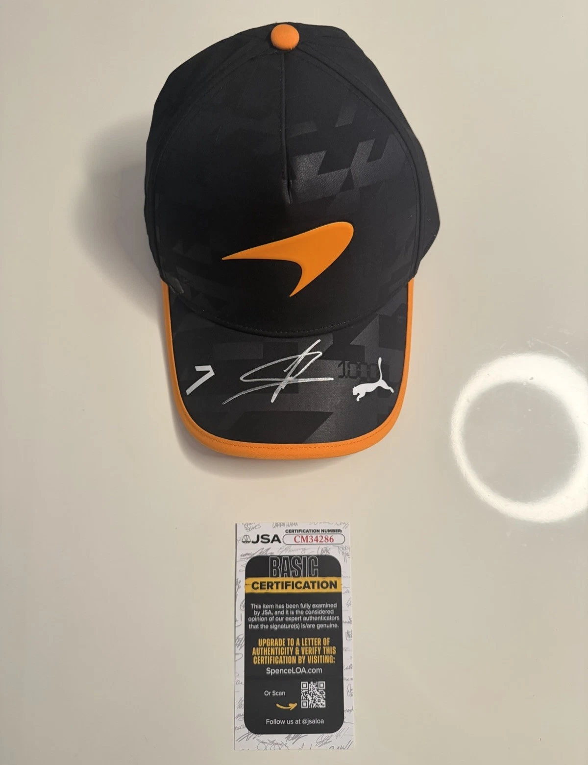 Lando Norris Autographed McLaren Championship Formula 1 Racing Hat F1 JSA COA