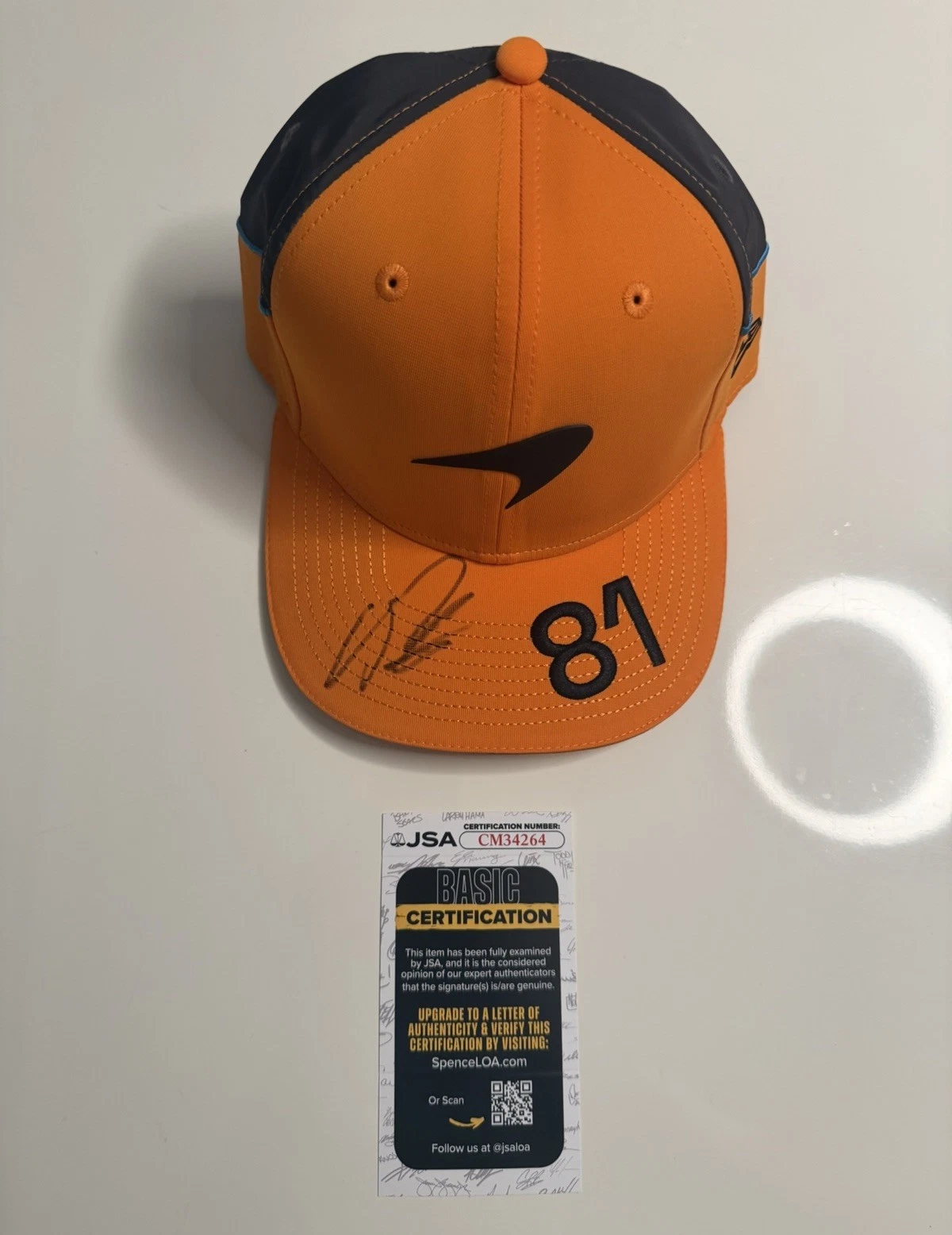 Oscar Piastri Autographed McLaren Formula 1 Racing Hat F1 Star JSA COA