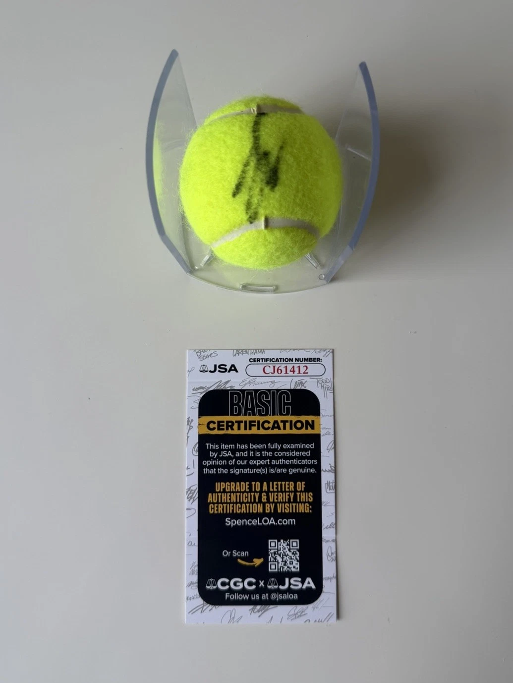 Elena Rybakina Autographed Tennis Ball Star JSA COA