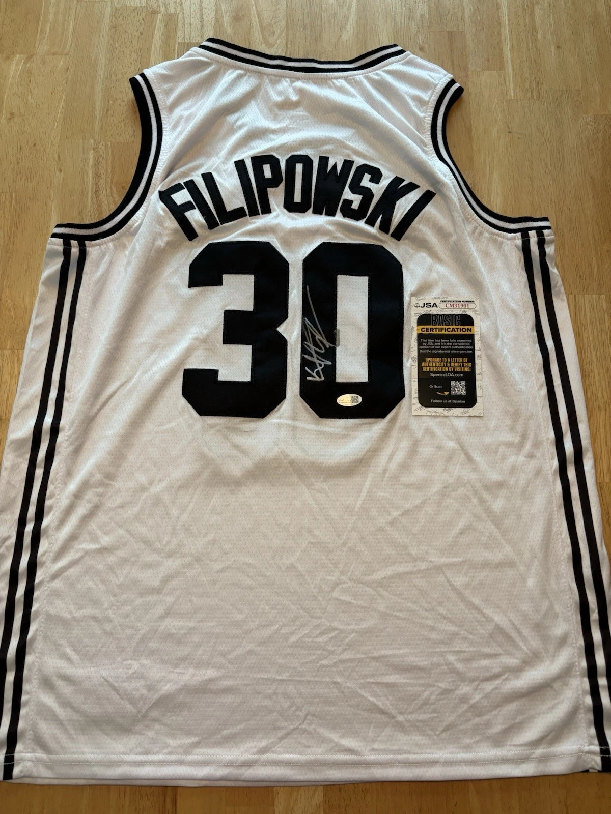 KYLE FILIPOWSKI Signed Autographed Duke Blue Devils Jersey. Jsa Coa
