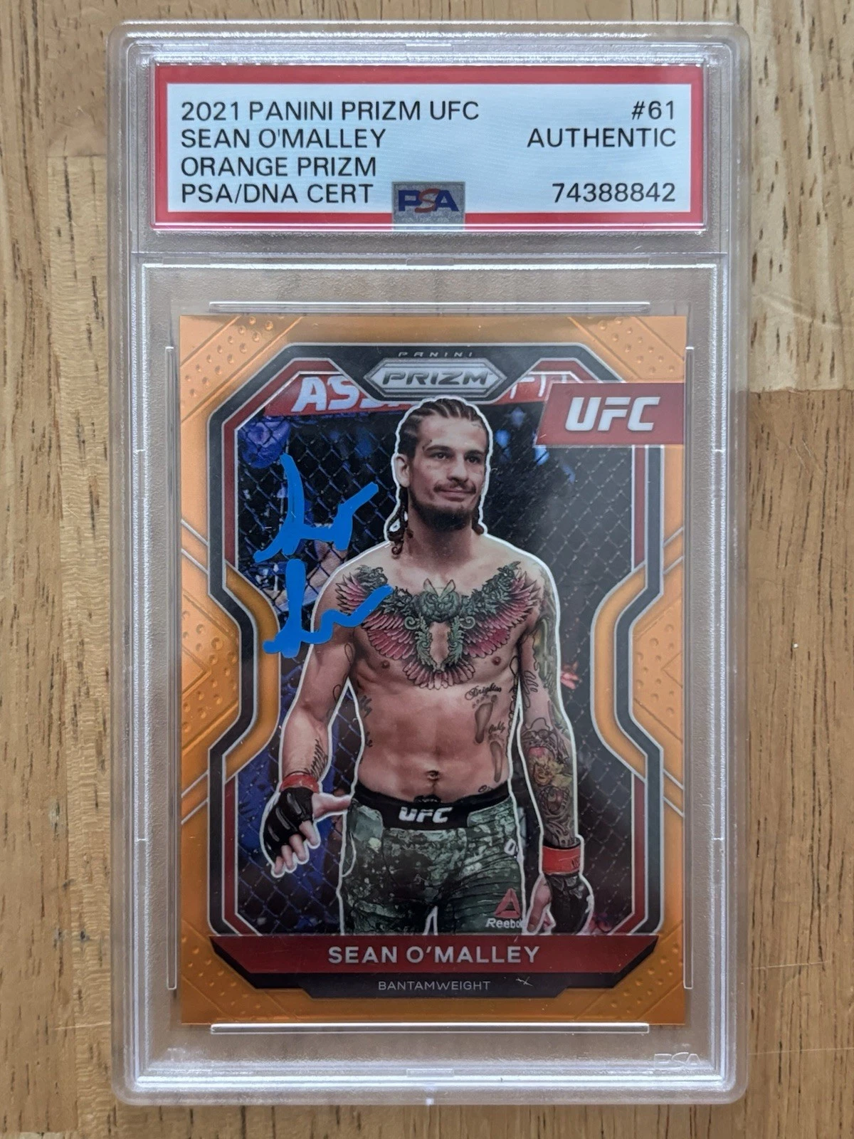 SEAN O’MALLEY 2021 PANINI PRIZM Orange  PRIZM/99 Authentic Auto. Psa DNA Rare
