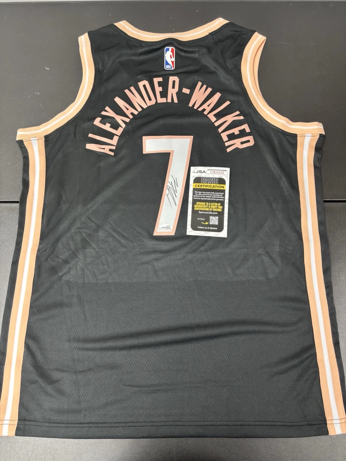 Nickeil Alexander-Walker Signed Autographed Atlanta Hawks Jersey. JSA Coa