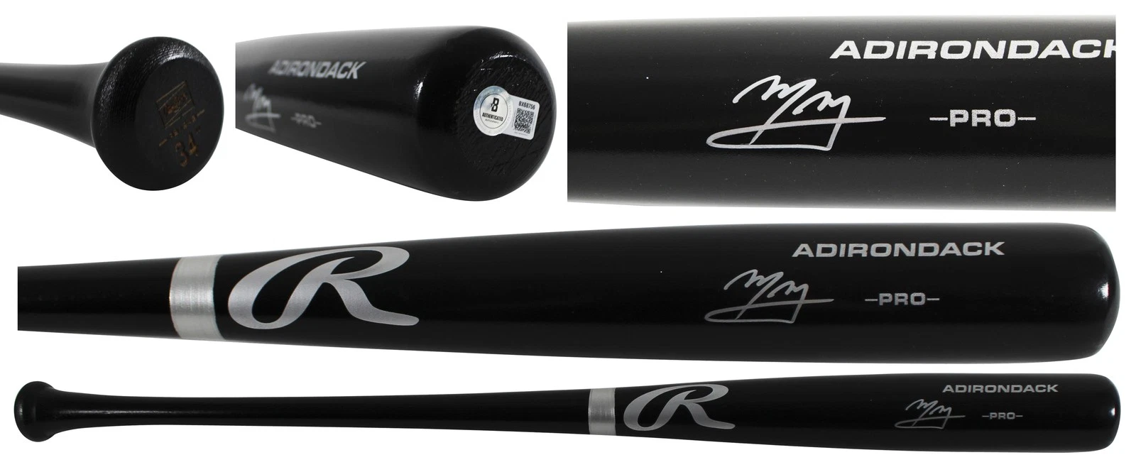 Padres Manny Machado Authentic Signed Black Rawlings Adirondack Baseball Bat BAS