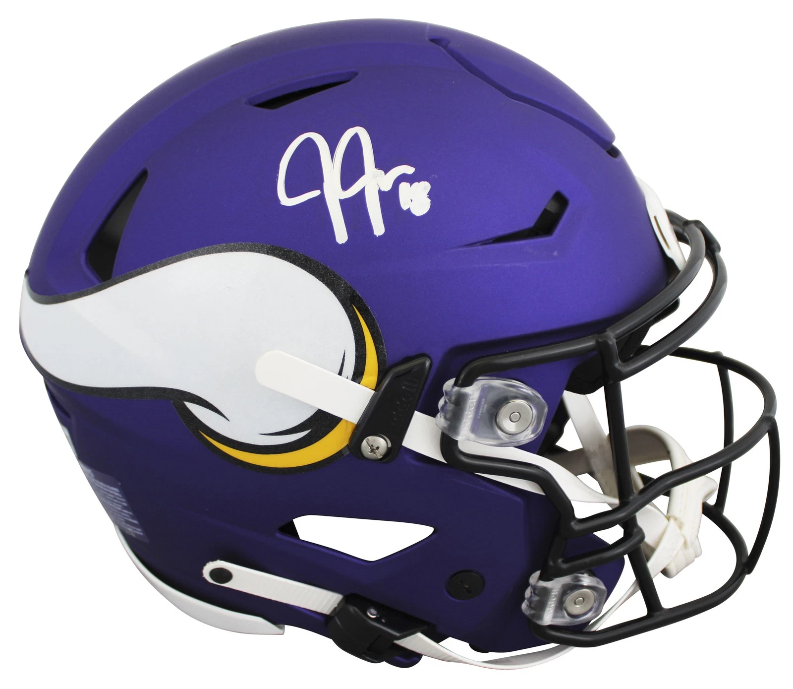 Vikings Justin Jefferson Authentic Signed Speed Flex Full Size Helmet BAS Wit 2