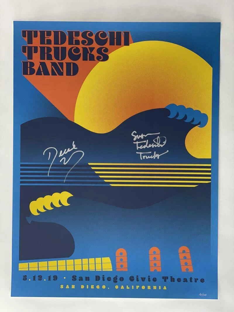 SUSAN TEDESCHI & DEREK TRUCKS BAND SIGNED AUTOGRAPH 18X24 CONCERT TOUR POSTER
