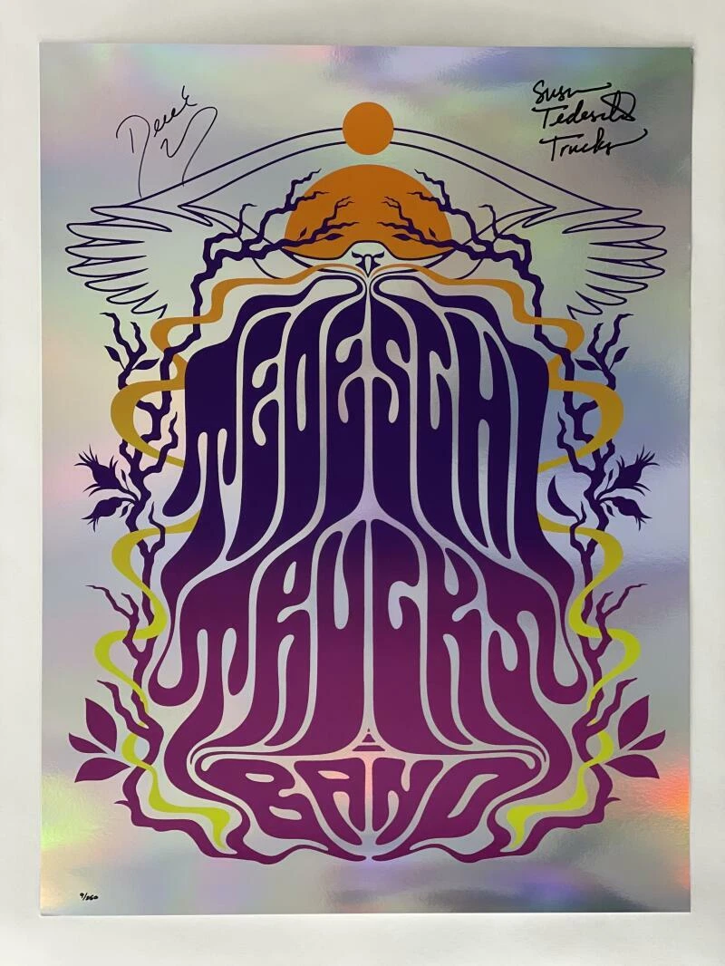 SUSAN TEDESCHI & DEREK TRUCKS BAND SIGNED AUTOGRAPH 18X24 CONCERT TOUR POSTER