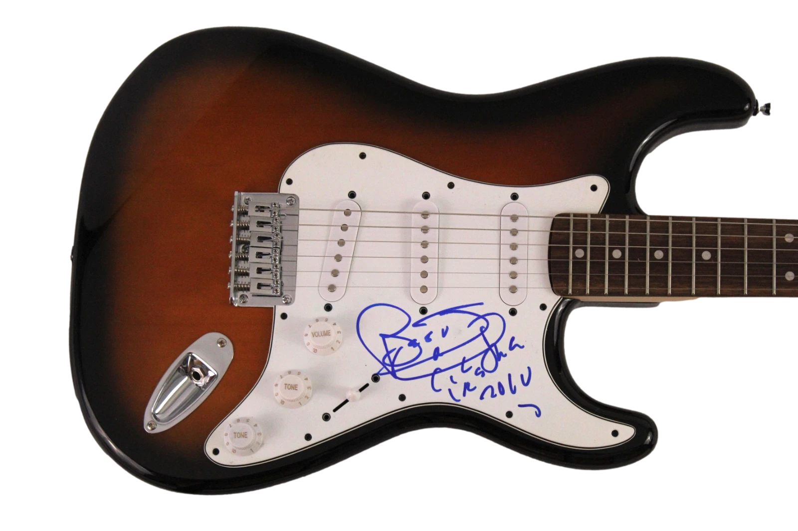 ARETHA FRANKLIN SIGNED AUTOGRAPH FS FENDER ELECTRIC GUITAR THE QUEEN OF SOUL JSA
