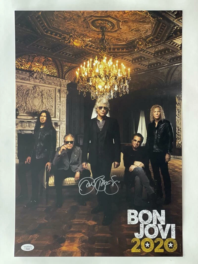 JON BON JOVI SIGNED AUTOGRAPH 13X19 2020 CONCERT TOUR POSTER - THESE DAYS W/ JSA