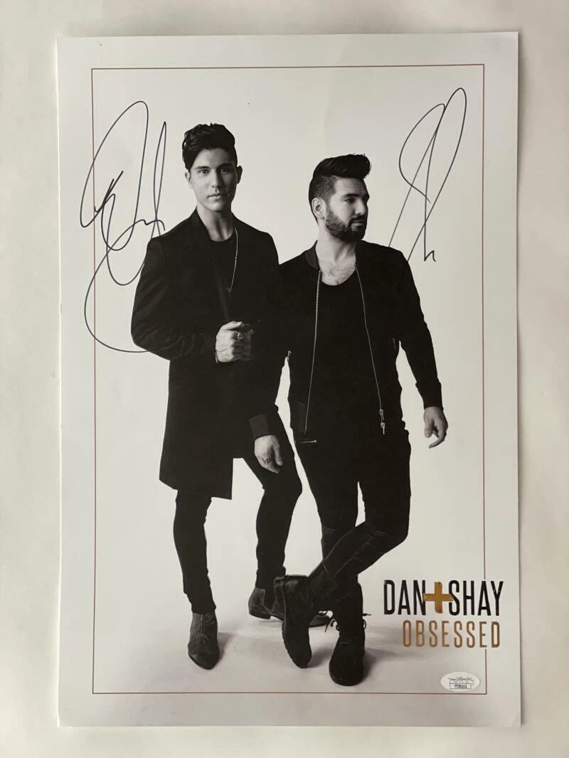 DAN + SHAY SIGNED AUTOGRAPH 12X18 CONCERT TOUR POSTER - OBSESSED GOOD THINGS JSA