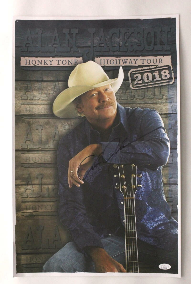 ALAN JACKSON SIGNED AUTOGRAPH 14X22 CONCERT POSTER - HONKY TONK HIGHWAY TOUR JSA