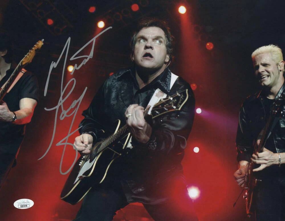 MEAT LOAF SIGNED AUTOGRAPH 11X14 PHOTO - BAT OUT OF HELL ROCK LEGEND W/ JSA