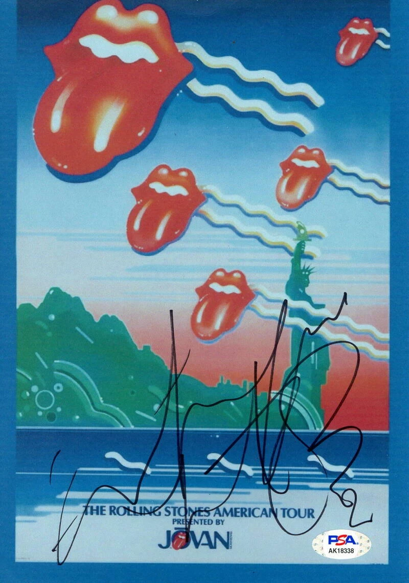 CHARLIE WATTS SIGNED AUTOGRAPH 7X10 TOUR POSTER PHOTO THE ROLLING STONES W/ PSA