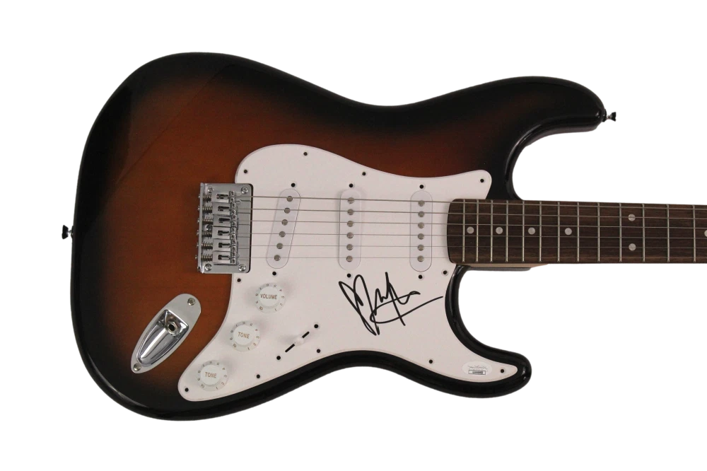 MITCHY COLLINS SIGNED AUTOGRAPH FENDER ELECTRIC GUITAR LOVELYTHEBAND W/ JSA COA