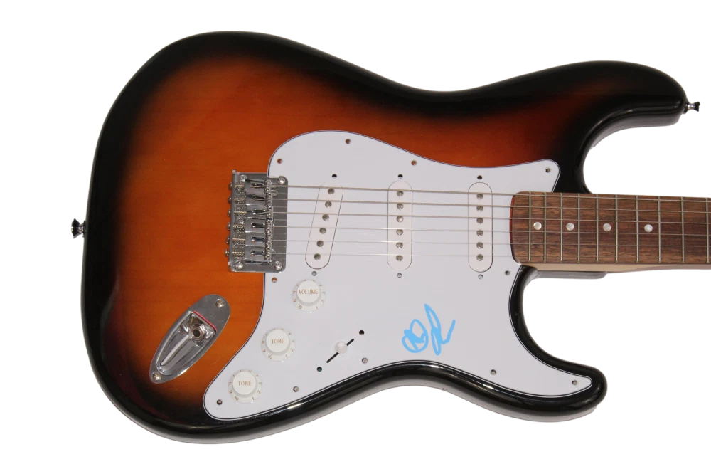 ALEX LIFESON SIGNED AUTOGRAPH FULL SIZE FENDER ELECTRIC GUITAR - RUSH RARE! JSA