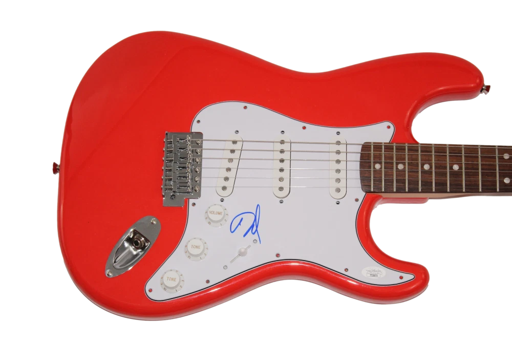 DAVE GROHL SIGNED AUTOGRAPH RED FENDER ELECTRIC GUITAR NIRVANA FOO FIGHTERS  JSA