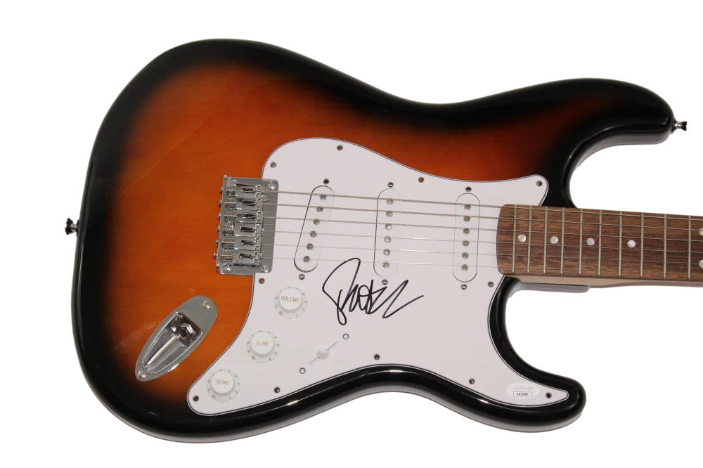 PAT MONAHAN SIGNED AUTOGRAPH FENDER ELECTRIC GUITAR TRAIN DROPS OF JUPITER JSA