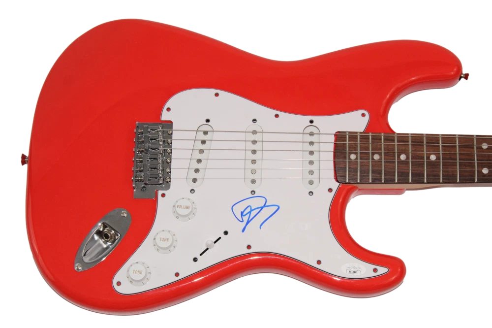 DAVE GROHL SIGNED AUTOGRAPH RED FENDER ELECTRIC GUITAR NIRVANA FOO FIGHTERS JSA