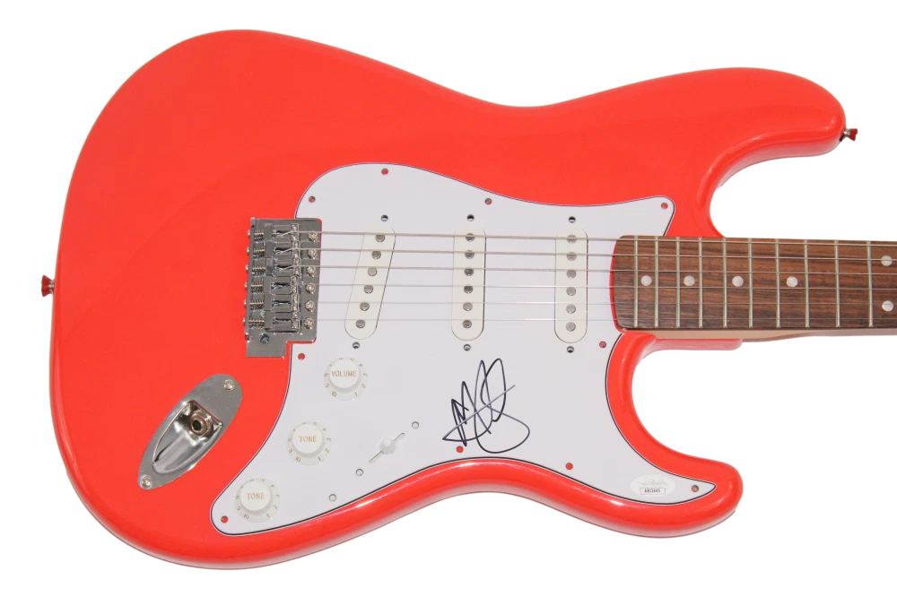 MIRANDA LAMBERT SIGNED AUTOGRAPH RED FENDER ELECTRIC GUITAR COUNTRY BABE JSA COA