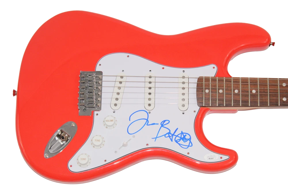 JON BATISTE SIGNED AUTOGRAPH RED FENDER ELECTRIC GUITAR WE ARE GRAMMY WINNER JSA
