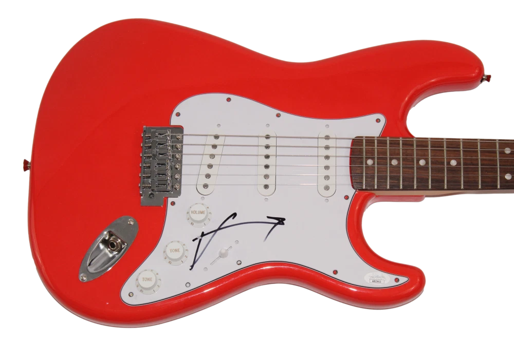 JARED LETO SIGNED AUTOGRAPH RED FENDER ELECTRIC GUITAR FIGHT CLUB MORBIUS JSA