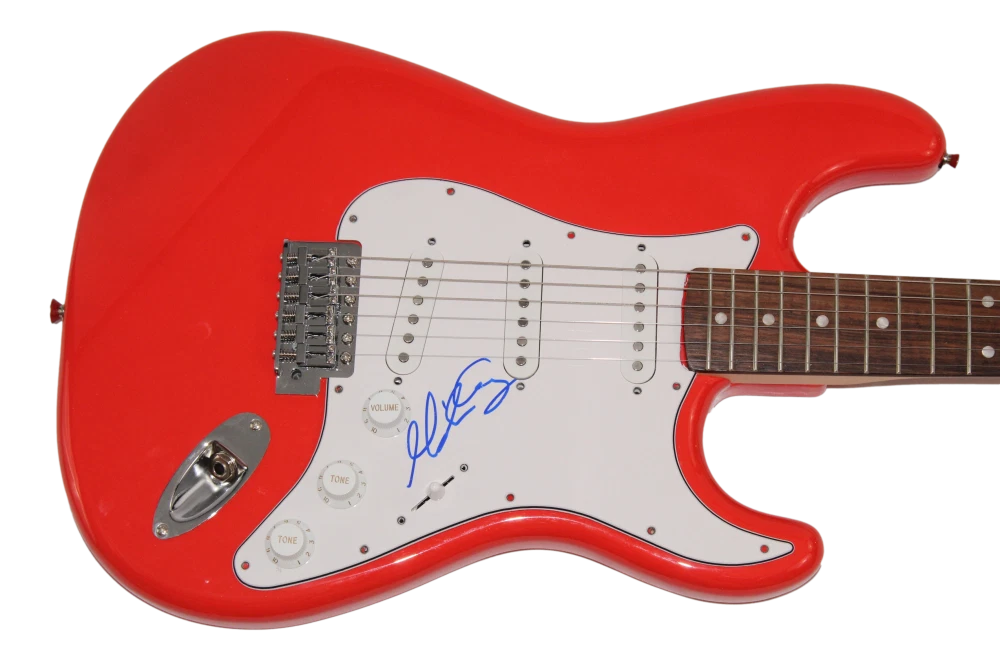 MARIAH CAREY SIGNED AUTOGRAPH RED FENDER ELECTRIC GUITAR MUSIC BOX BABE JSA COA