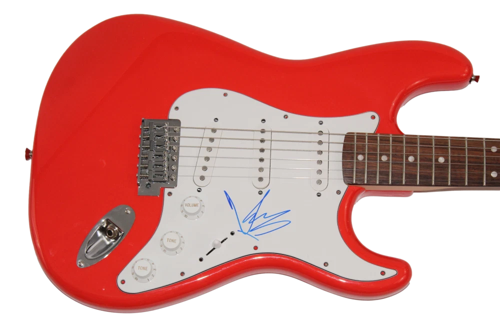 CHRIS CORNELL SIGNED AUTOGRAPH RED FENDER GUITAR SOUNDGARDEN AUDIOSLAVE JSA COA