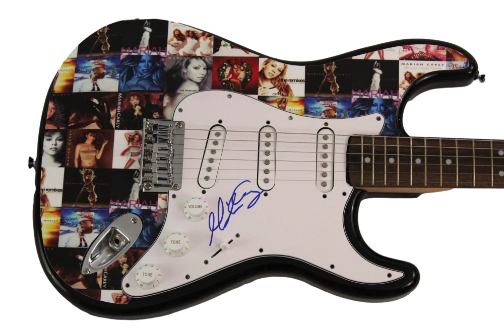 MARIAH CAREY SIGNED AUTOGRAPH FULL SIZE CUSTOM FENDER ELECTRIC GUITAR - JSA COA
