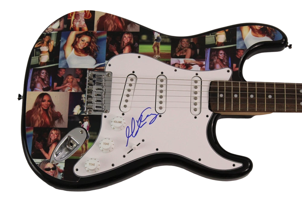 MARIAH CAREY SIGNED AUTOGRAPH CUSTOM FENDER ELECTRIC GUITAR 1/1 SEXY SINGER JSA