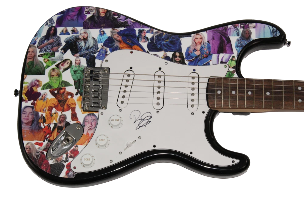 BILLIE EILISH SIGNED AUTOGRAPH CUSTOM FENDER ELECTRIC GUITAR RARE 1/1 - JSA COA