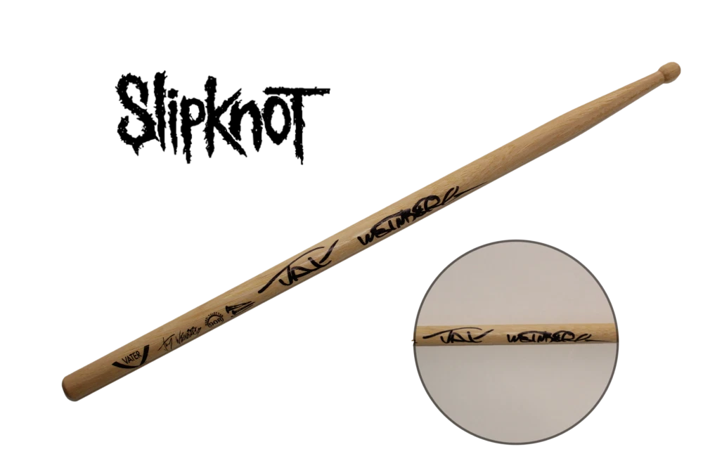 JAY WEINBERG SIGNED AUTOGRAPH DRUMSTICK - SLIPKNOT REVELING AGAINST ME! JSA COA