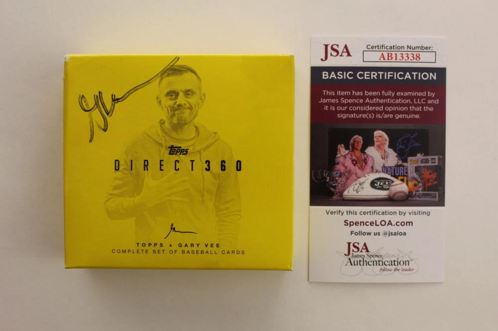 GARY VAYNERCHUK SIGNED AUTOGRAPH 2019 TOPPS GARY VEE DIRECT 360 CARD SET JSA COA