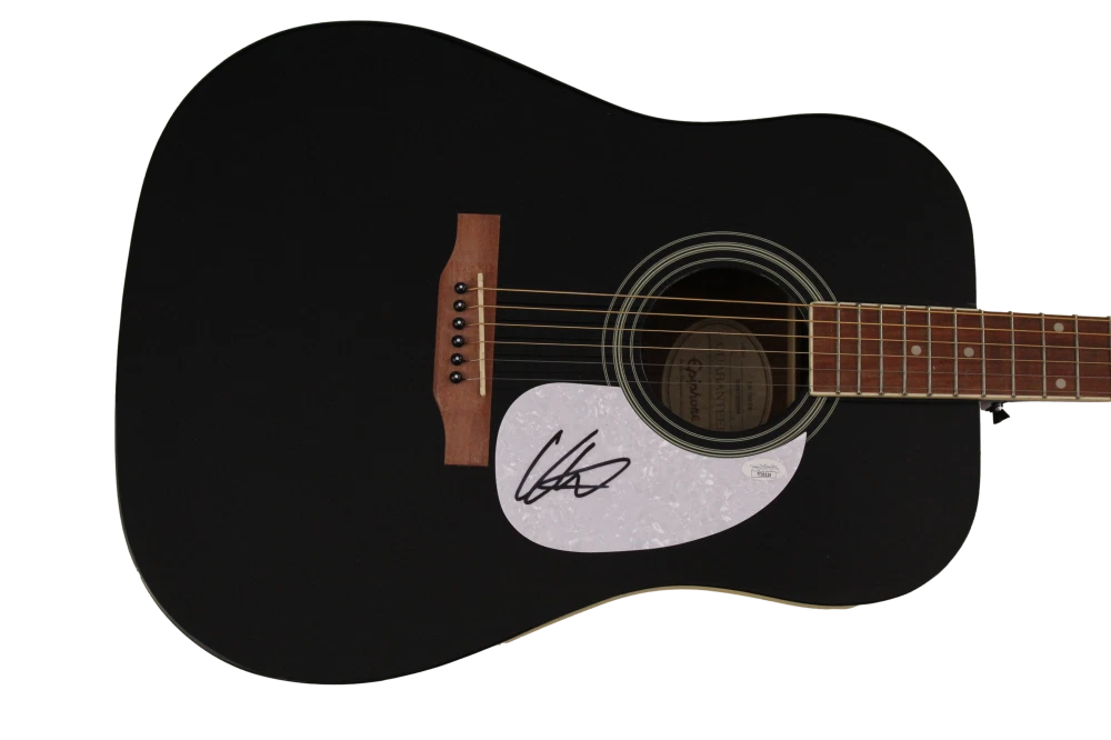 CHRIS LANE SIGNED AUTOGRAPH GIBSON EPIPHONE ACOUSTIC GUITAR - COUNTRY STAR JSA