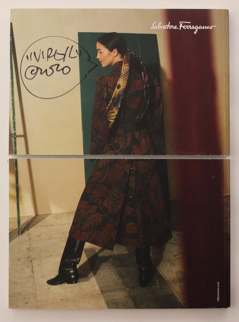 VIRGIL ABLOH SIGNED AUTOGRAPH SALVATORE FERRAGAMO WALLPAPER SEPT 2020 JSA COA