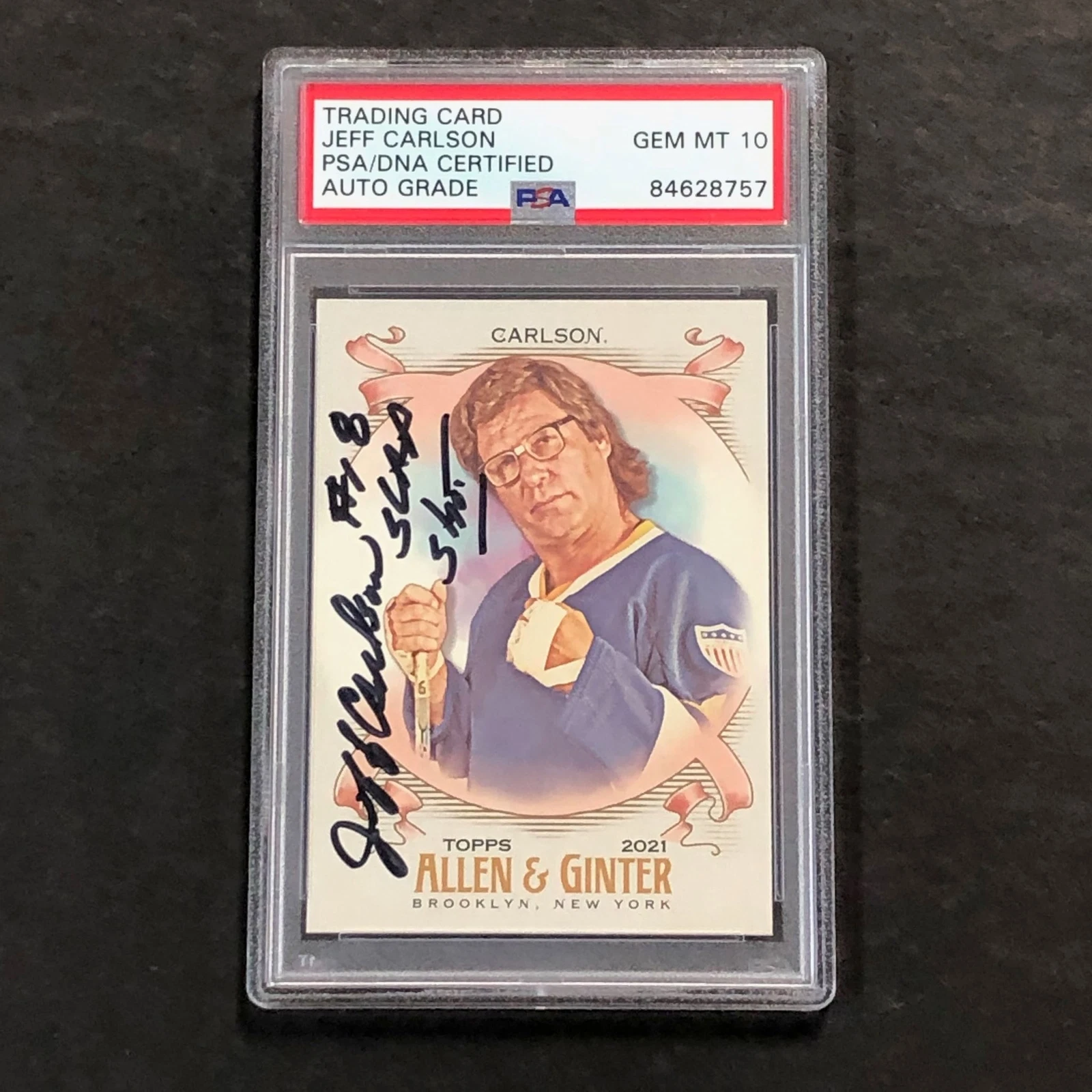 2021 Topps Allen & Ginter #256 JEFF CARLSON Signed Card PSA/DNA Encapsulated AUT