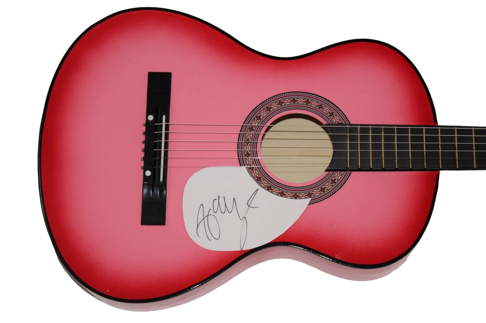 HARRY STYLES SIGNED AUTOGRAPH FULL SIZE PINK ACOUSTIC GUITAR - VERY RARE JSA COA