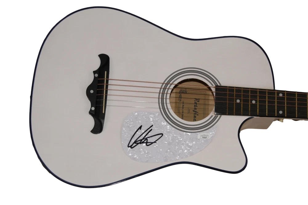 CHRIS LANE SIGNED AUTOGRAPH FULL SIZE ACOUSTIC GUITAR - COUNTRY STAR W/ JSA COA