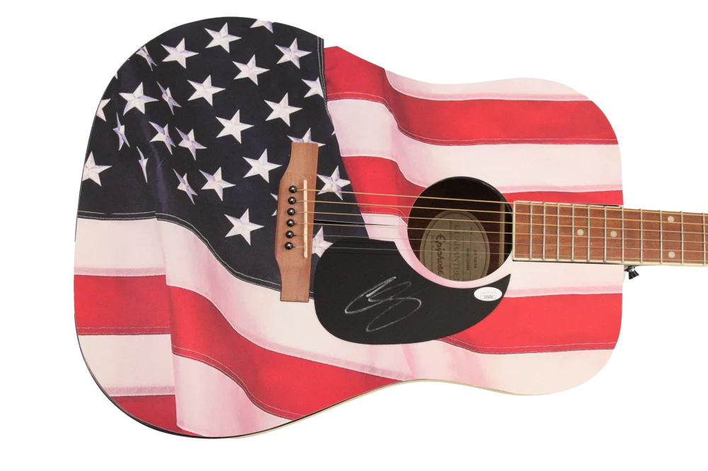 CHRIS STAPLETON SIGNED AUTOGRAPH CUSTOM ACOUSTIC GUITAR - COUNTRY STAR JSA COA