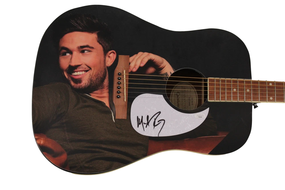 MICHAEL RAY SIGNED AUTOGRAPH CUSTOM GIBSON EPIPHONE ACOUSTIC GUITAR - 1/1 JSA