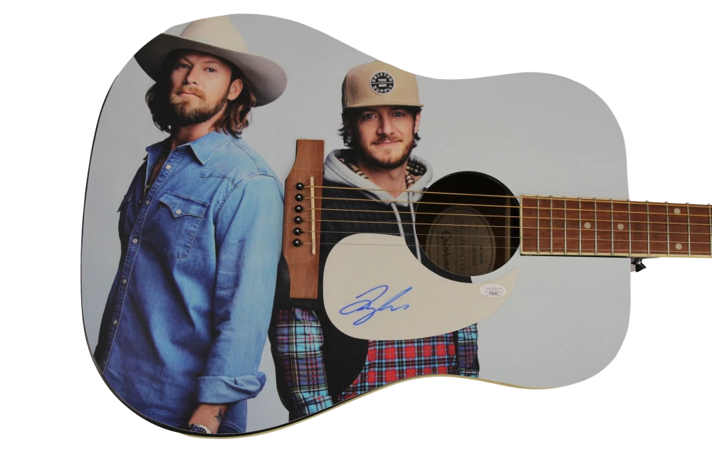 TYLER HUBBARD SIGNED AUTOGRAPH CUSTOM ACOUSTIC GUITAR - FLORIDA GEORGIA LINE JSA