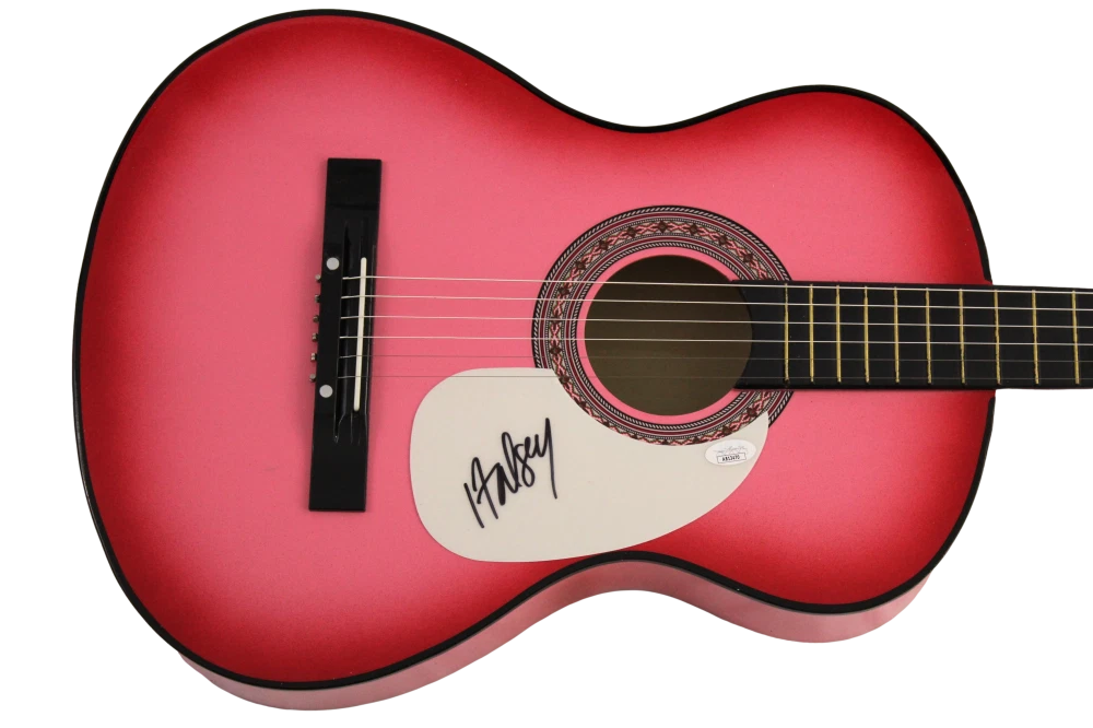 HALSEY SIGNED AUTOGRAPH FULL SIZE PINK ACOUSTIC GUITAR - MANIC SINGER JSA COA