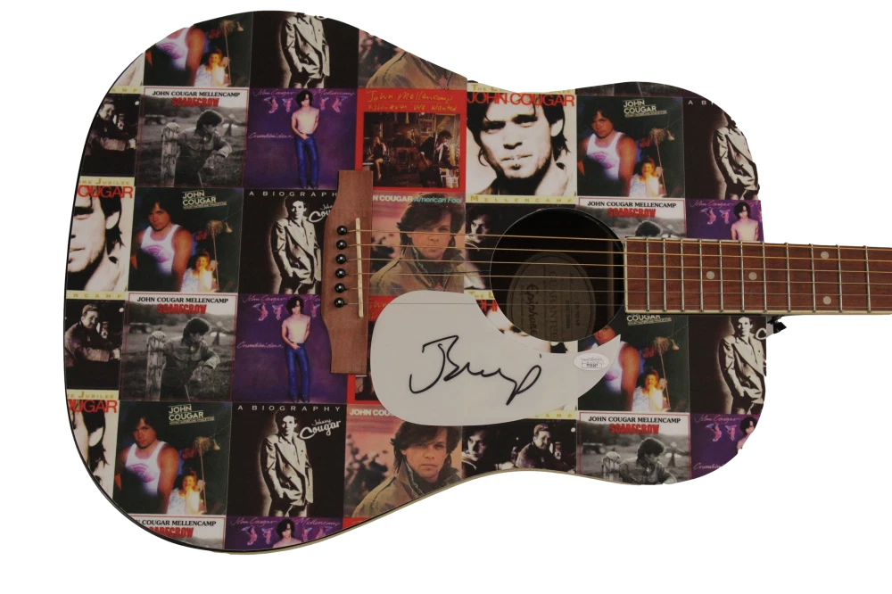 JOHN COUGAR MELLENCAMP SIGNED AUTOGRAPH CUSTOM 1/1 EPIPHONE GUITAR - JSA COA WOW