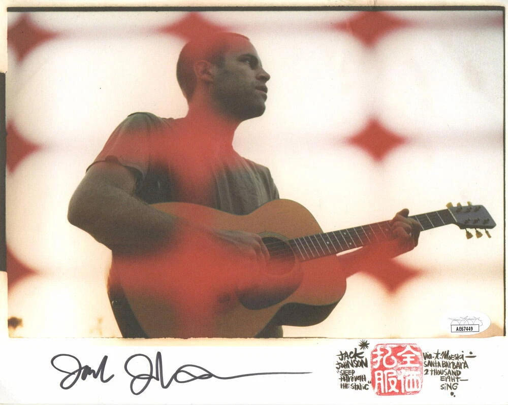 JACK JOHNSON SIGNED AUTOGRAPH 8X10 PHOTO - IN BETWEEN DREAMS STUD W/ JSA COA