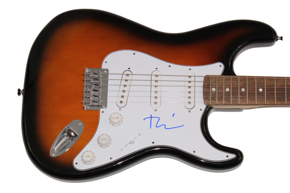 TOBEY MAGUIRE SIGNED AUTOGRAPH FENDER ELECTRIC GUITAR - SPIDER-MAN w/ JSA COA