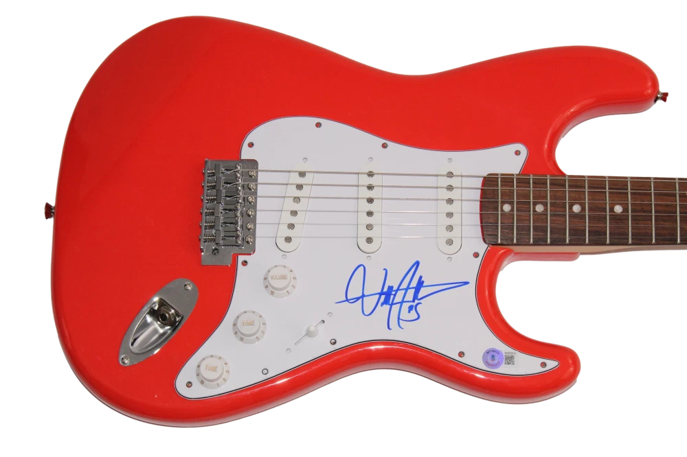 BILLY STRINGS SIGNED AUTOGRAPH FULL SIZE RED FENDER ELECTRIC GUITAR W/ BECKETT
