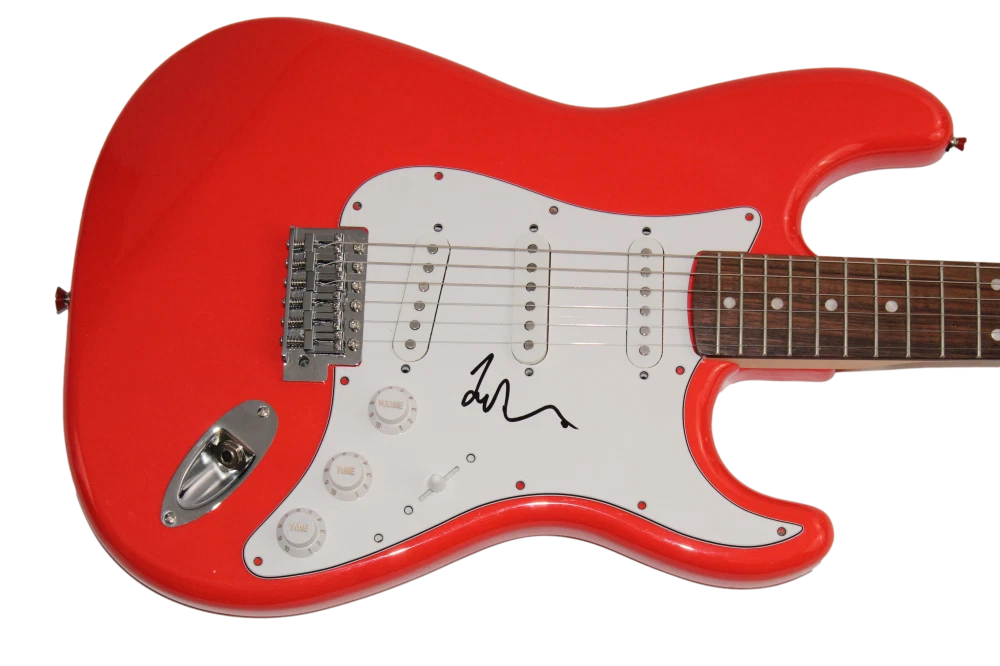 TAYLOR HAWKINS SIGNED AUTOGRAPH RED FENDER ELECTRIC GUITAR - FOO FIGHTERS w/ JSA