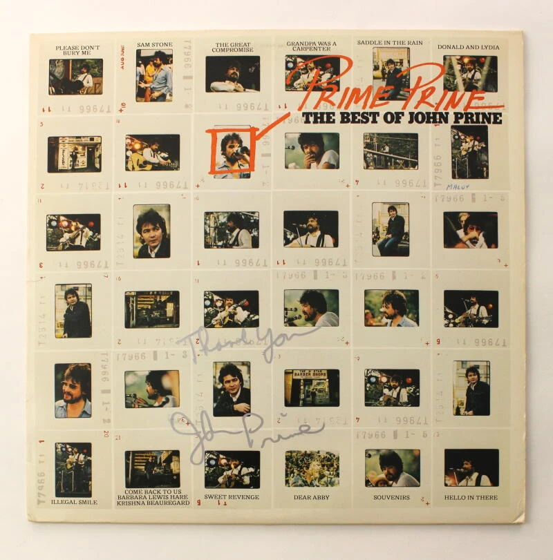 JOHN PRINE SIGNED AUTOGRAPH ALBUM VINYL RECORD - BEST OF PRIME PRINE W/ JSA COA